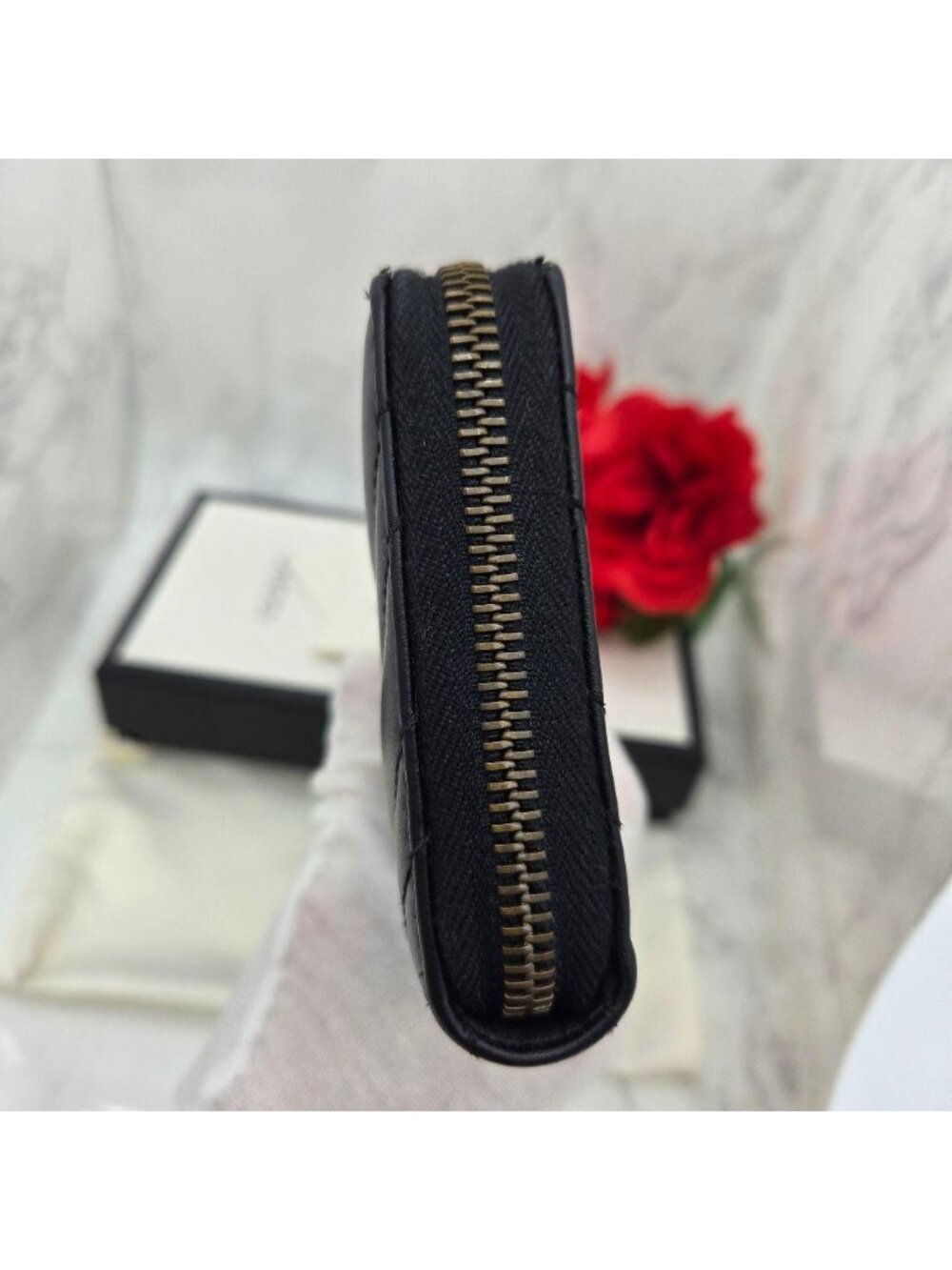 Gucci Wallet GG Marmont Quilted Black - Picture 8 of 14